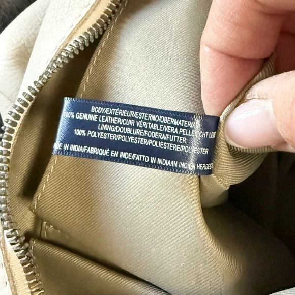 American Leather Company Carrie Hobo Bag in Cream - Picture 10 of 11